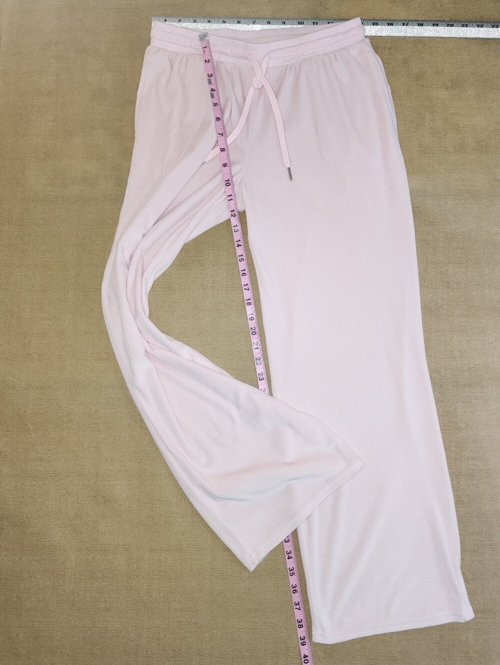 Juicy Couture Pink Velour Pants Bling Logo Y2k Style Women - Picture 3 of 13